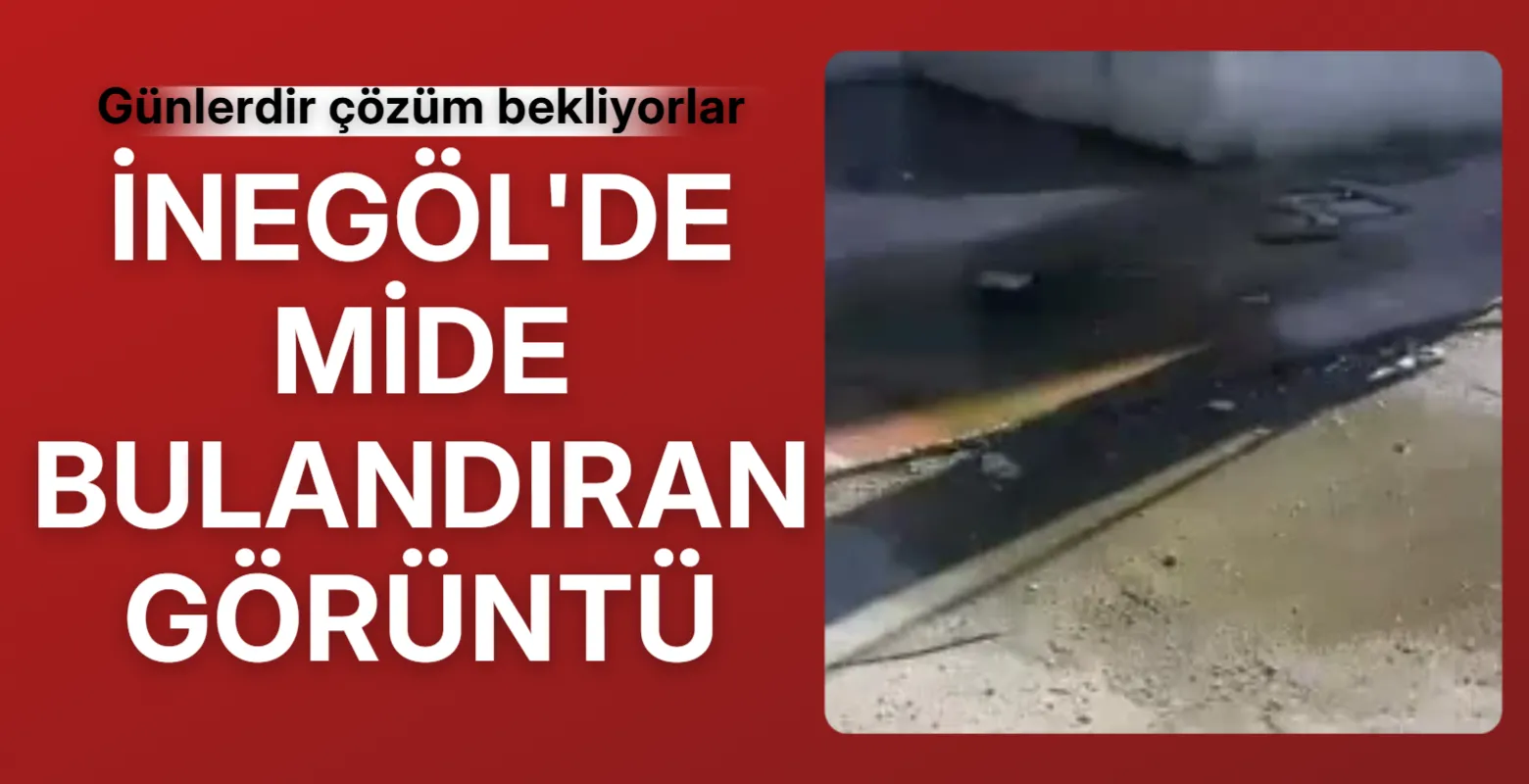 İnegöl’de gider tıkandı, sokak pis suya teslim oldu