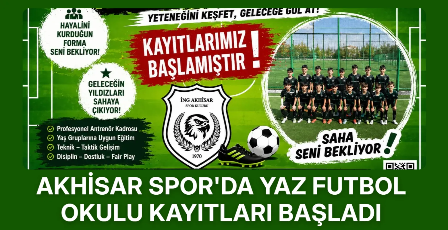 Akhisar Spor'da yaz futbol okulu kayıtları başladı