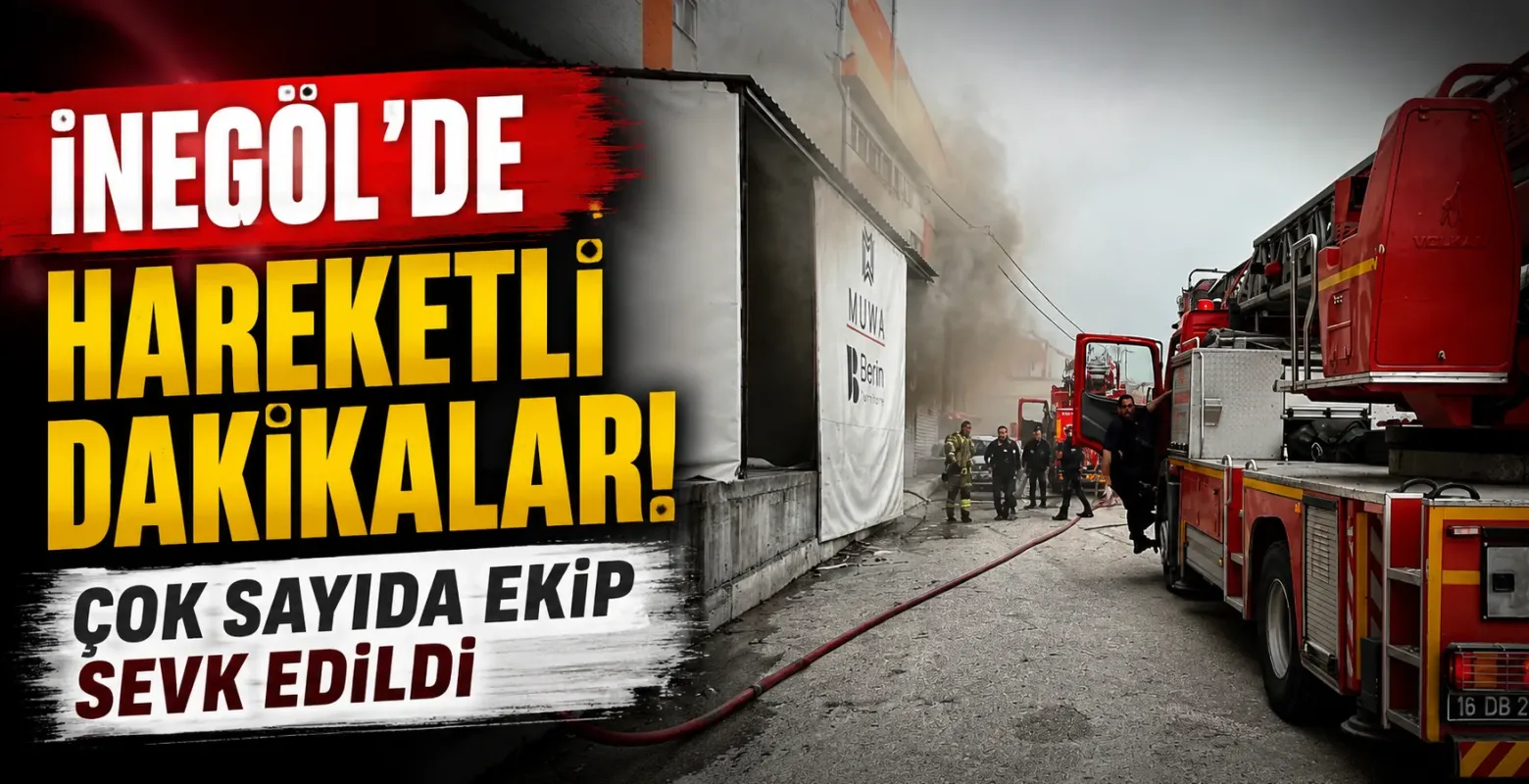İnegöl'de hareketli dakikalar! Çok sayıda ekip sevk edildi