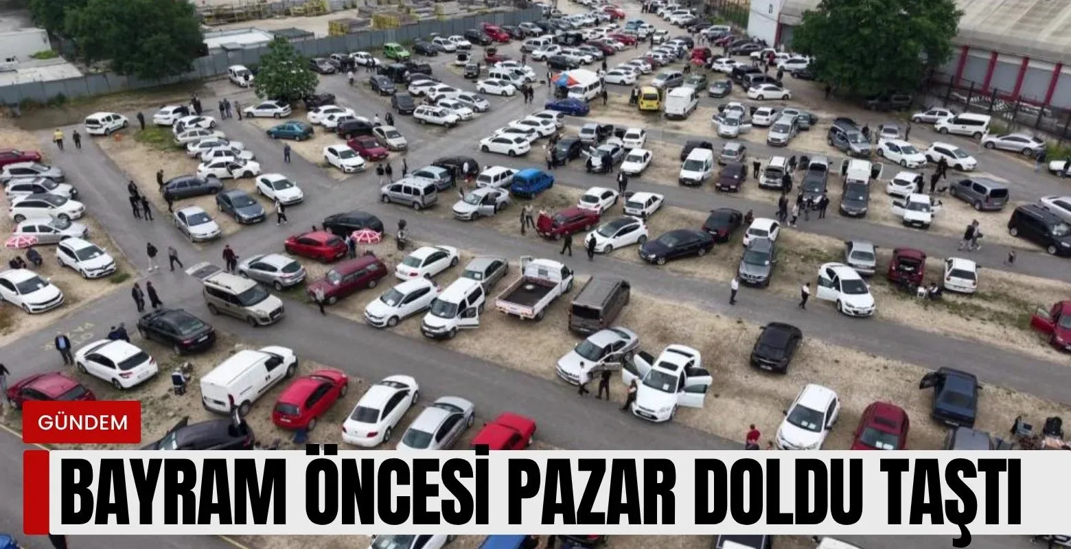Bayram öncesi pazar doldu taştı!