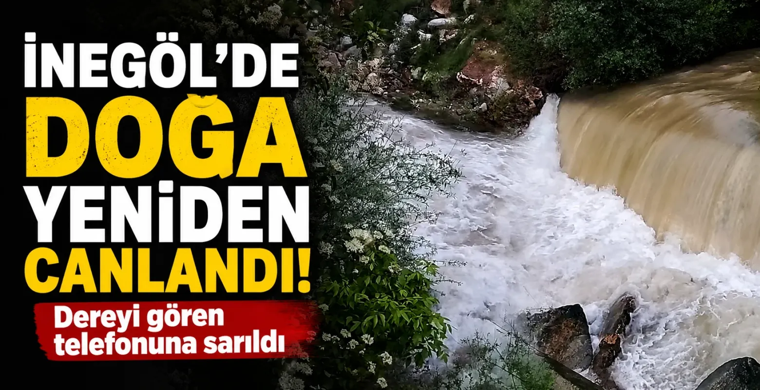 Geçen yıl kuruyan İnegöl dereleri bu yıl coştu