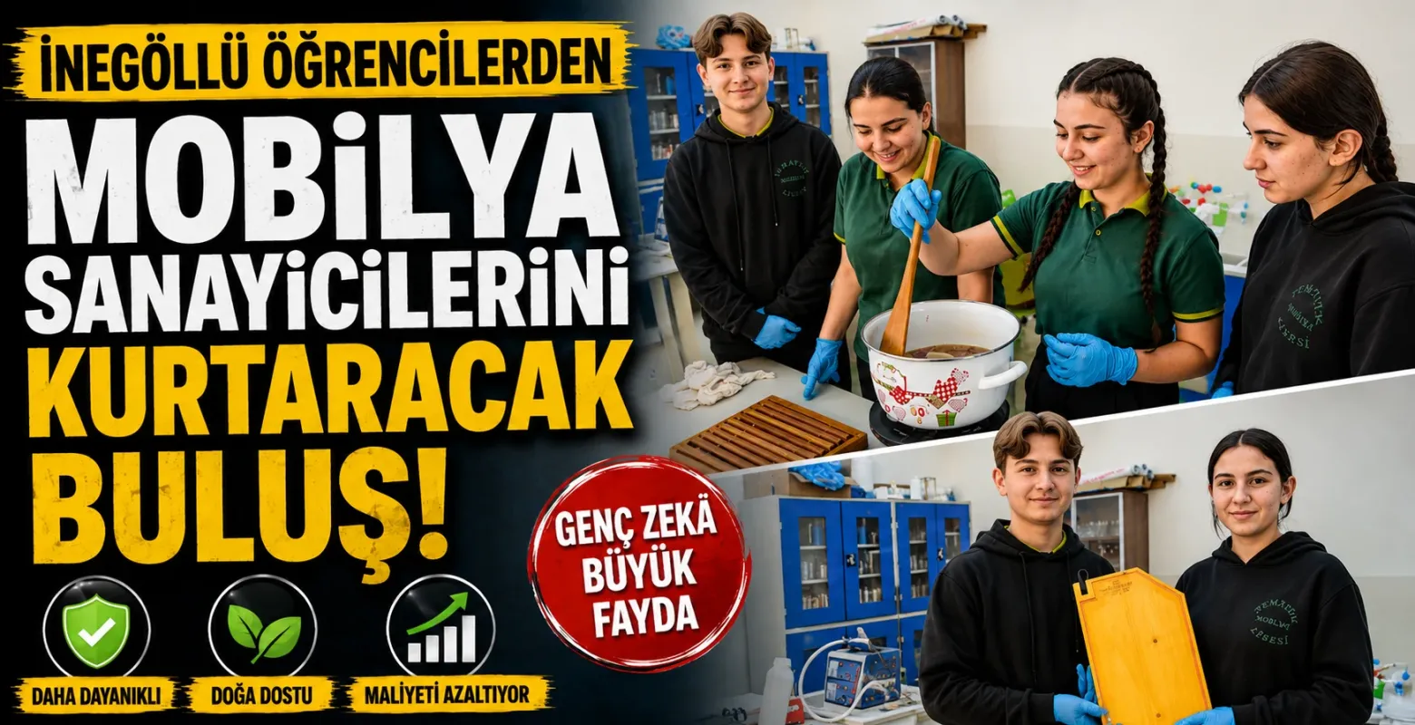 İnegöllü öğrenciler vernik kokusundan rahatsız oldular, organik boya geliştirdiler