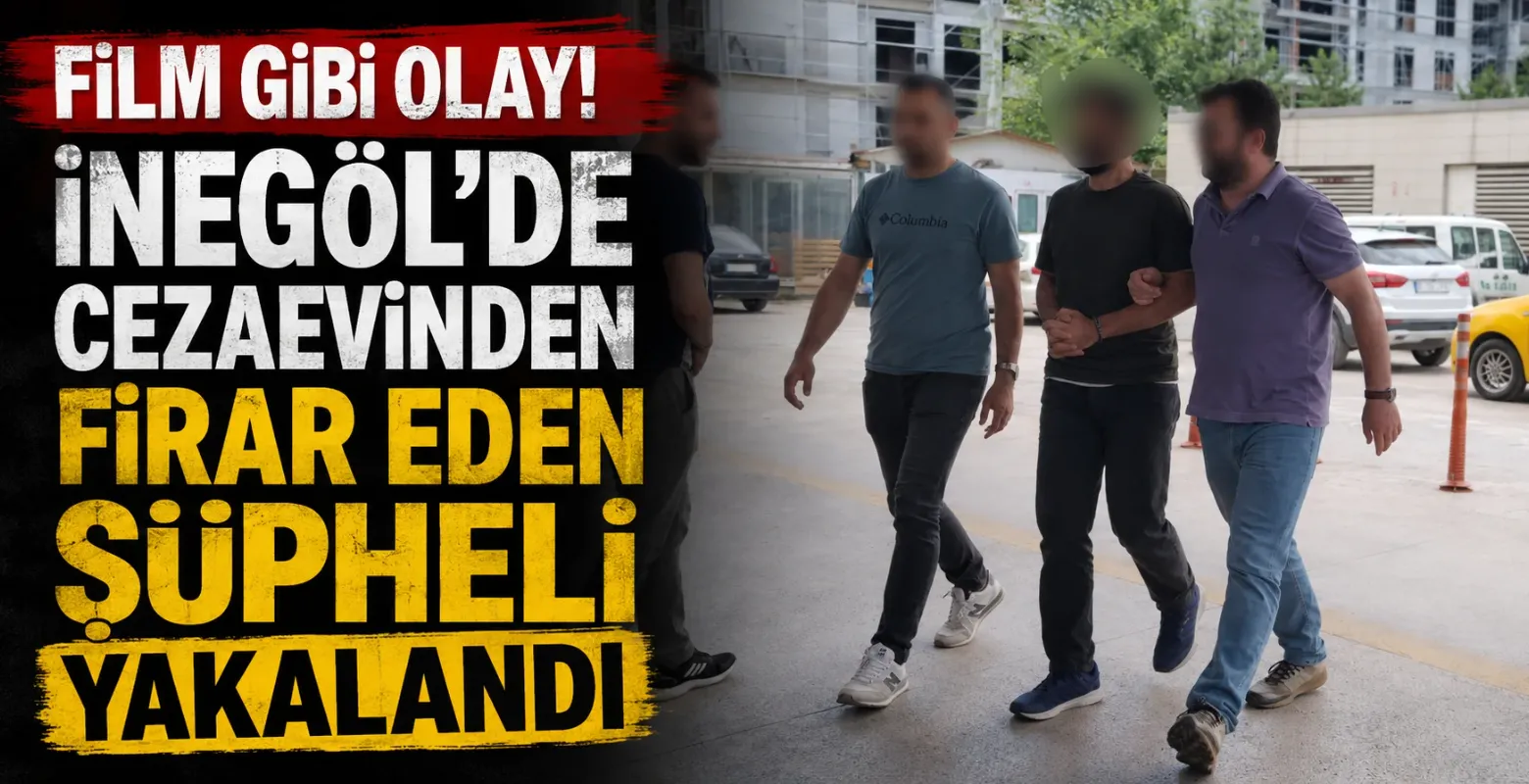 Film Gibi Olay! İnegöl'de Cezaevinden Firar Eden Şüpheli Yakalandı