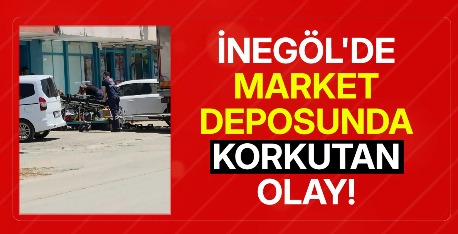 İnegöl'de market deposunda korkutan olay!