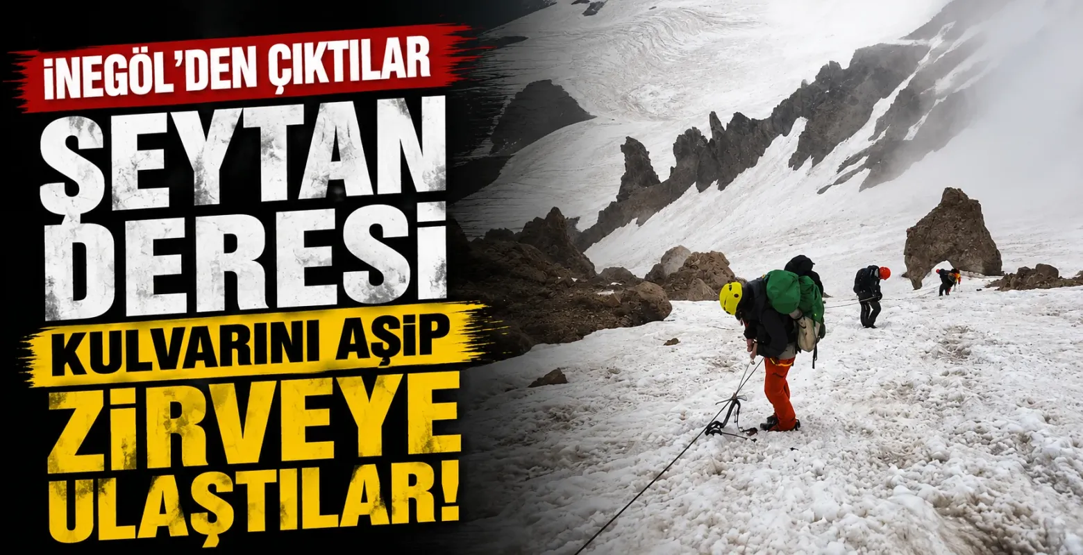 İnegöl'den çıktılar Şeytan Deresi kulvarını aşıp zirveye ulaştılar!