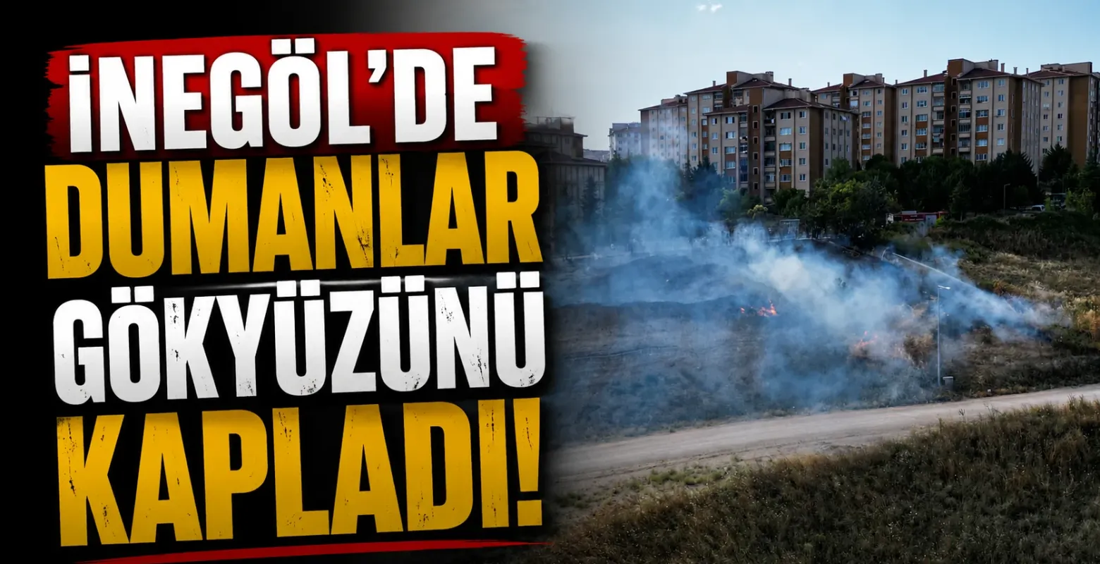 İnegöl'de dumanlar gökyüzünü kapladı!
