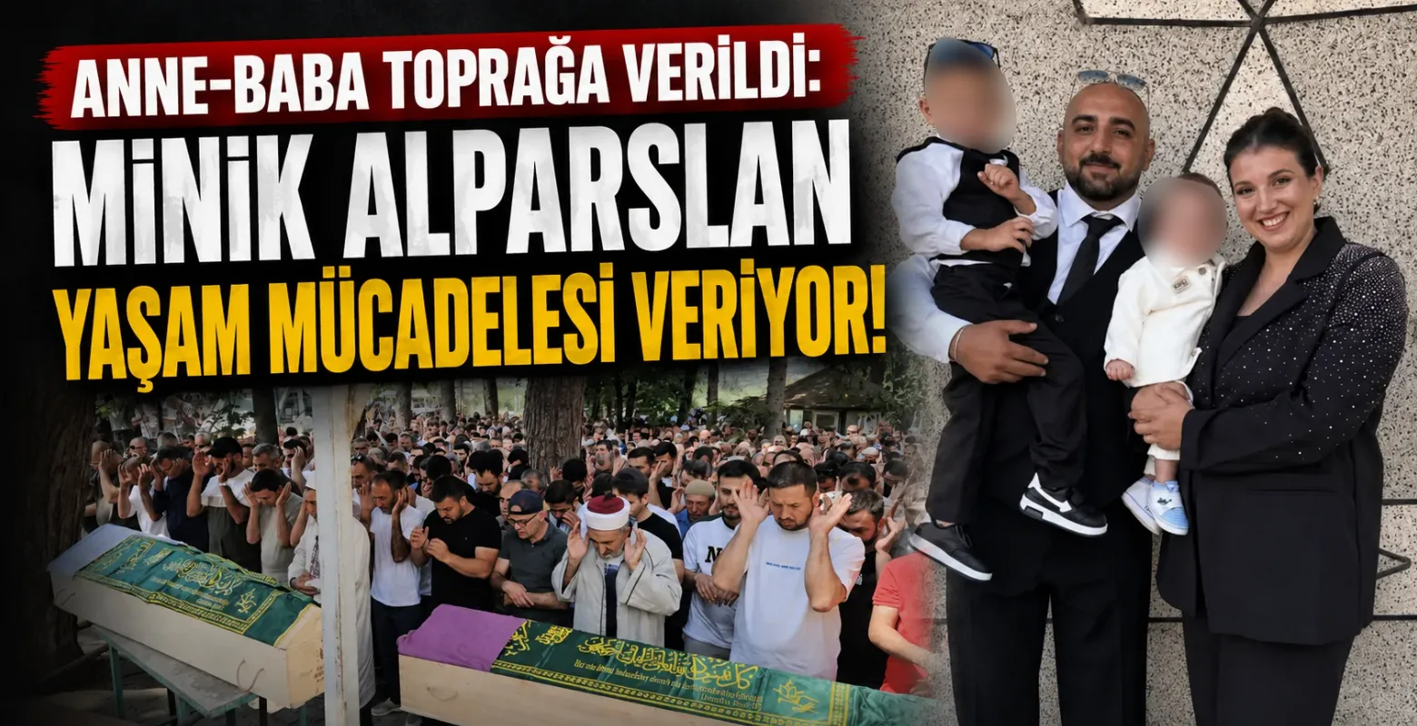 Anne-baba toprağa verildi: Minik Alparslan yaşam mücadelesi veriyor!