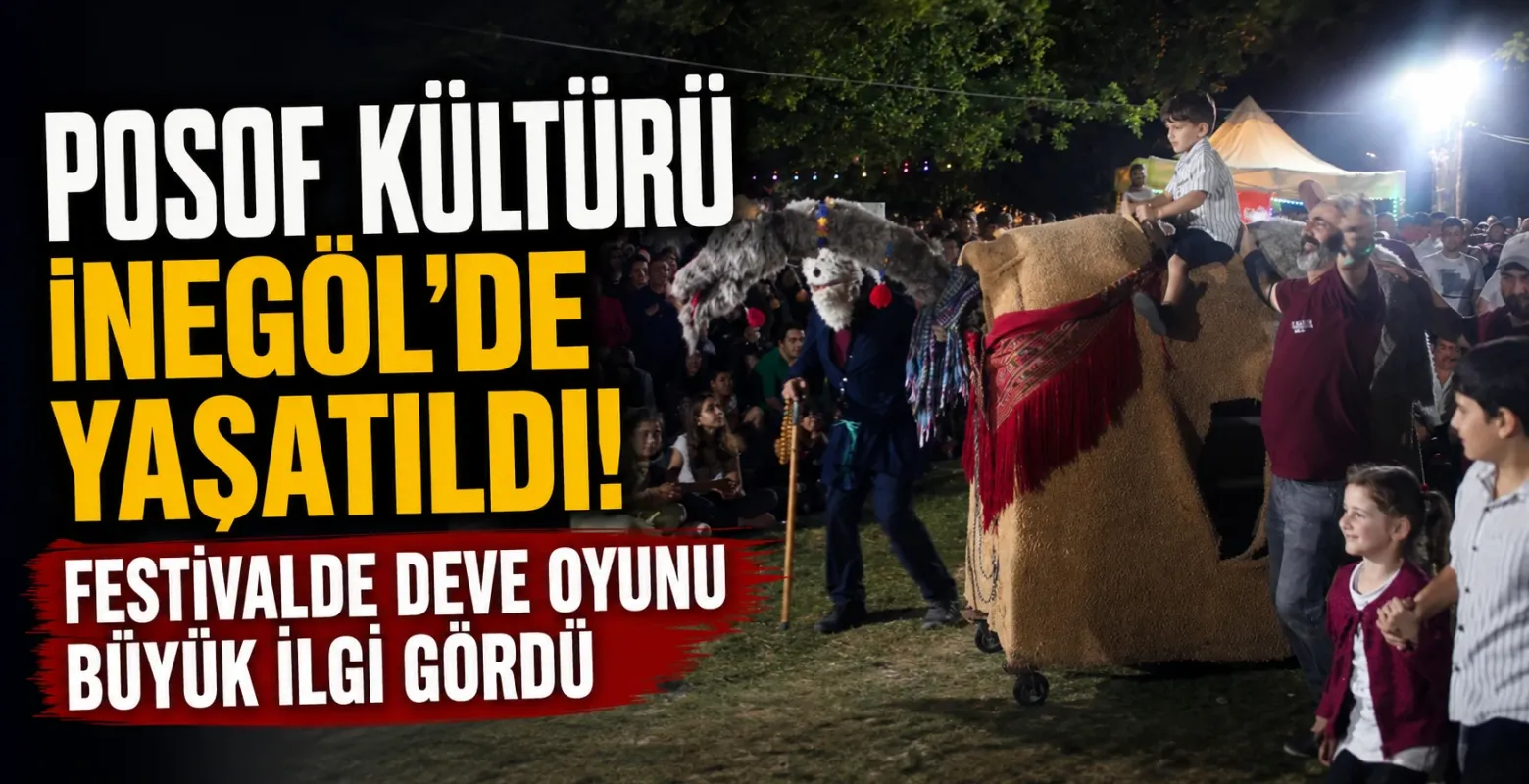 Posof Kültürü İnegöl’de Yaşatıldı! Festivalde Deve Oyunu Büyük İlgi Gördü