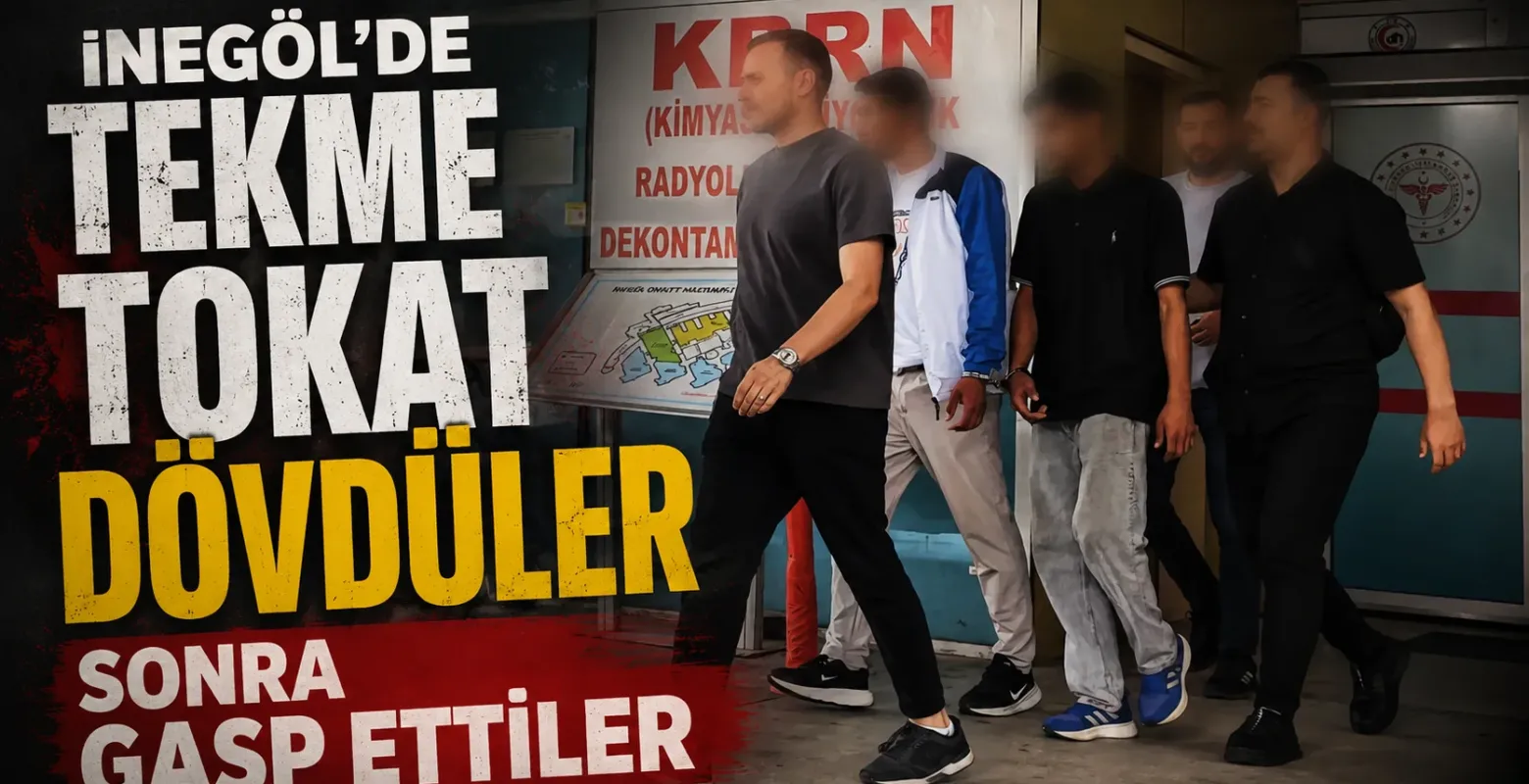 İnegöl'de tekme tokat dövdüler sonra gasp ettiler