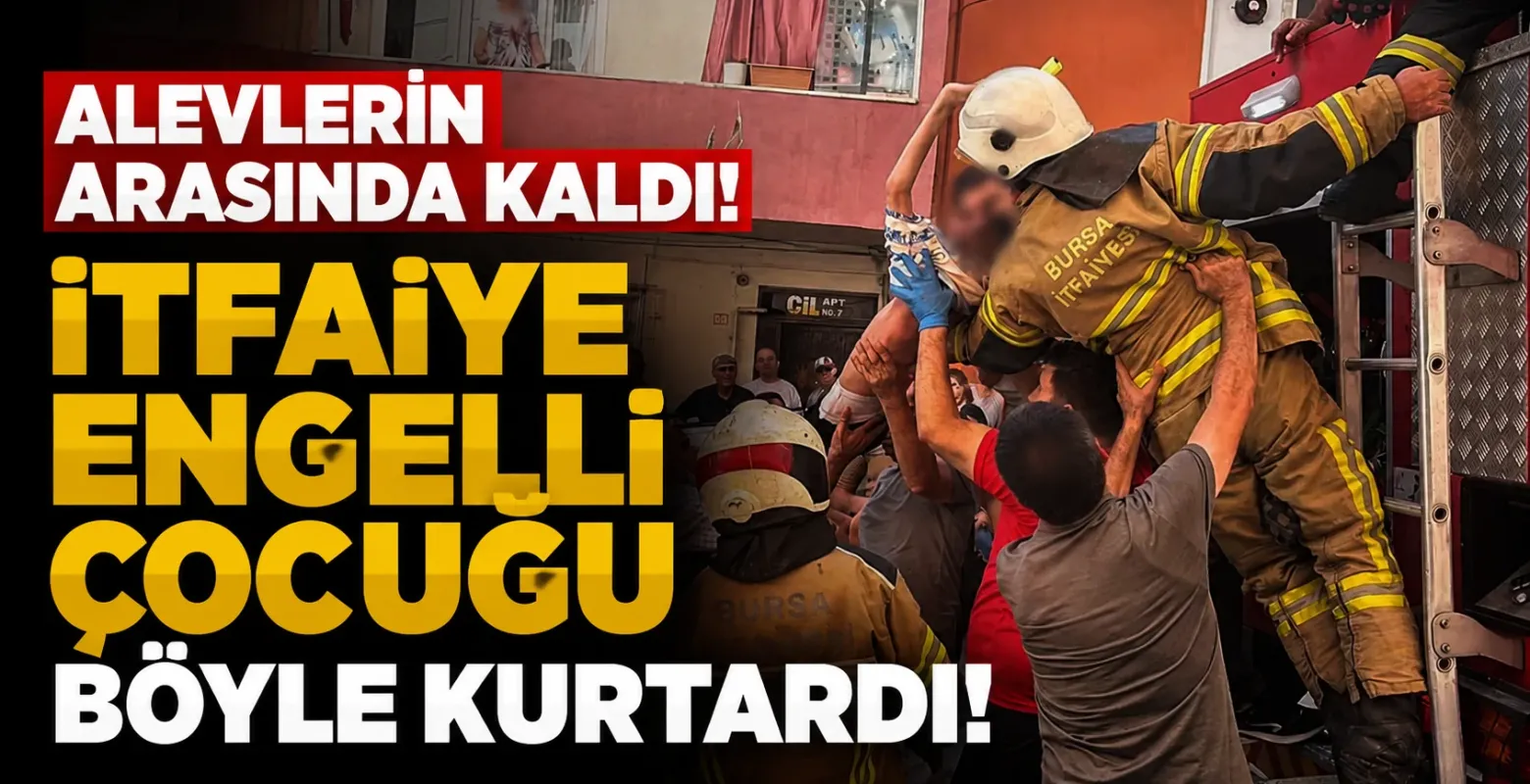 Alevlerin Arasında Kaldı! İtfaiye Engelli Çocuğu Böyle Kurtardı