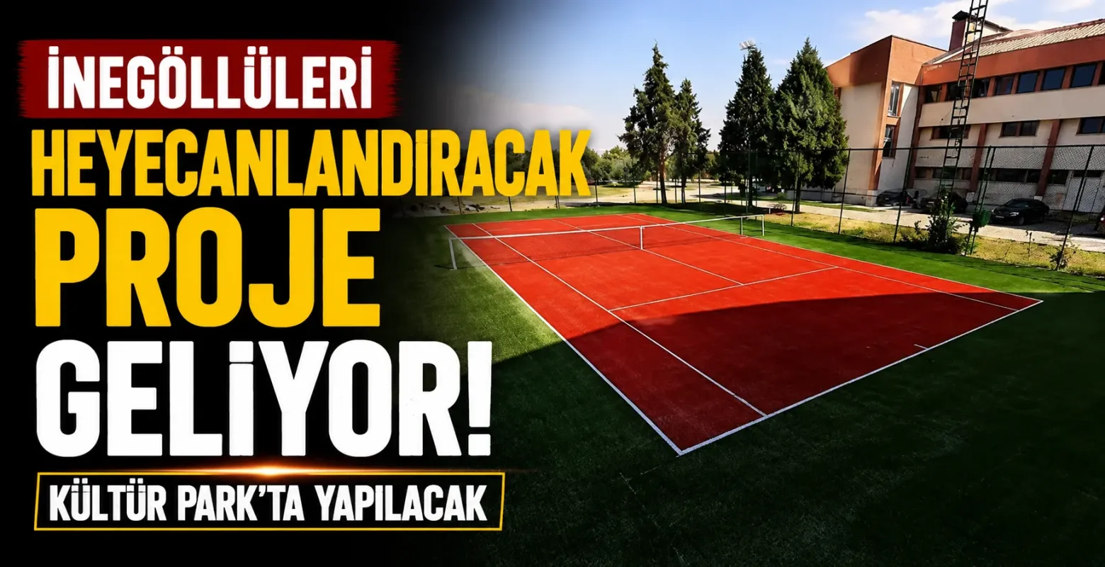 İnegöl'e 4 Kortlu Yeni Tenis Tesisi Geliyor
