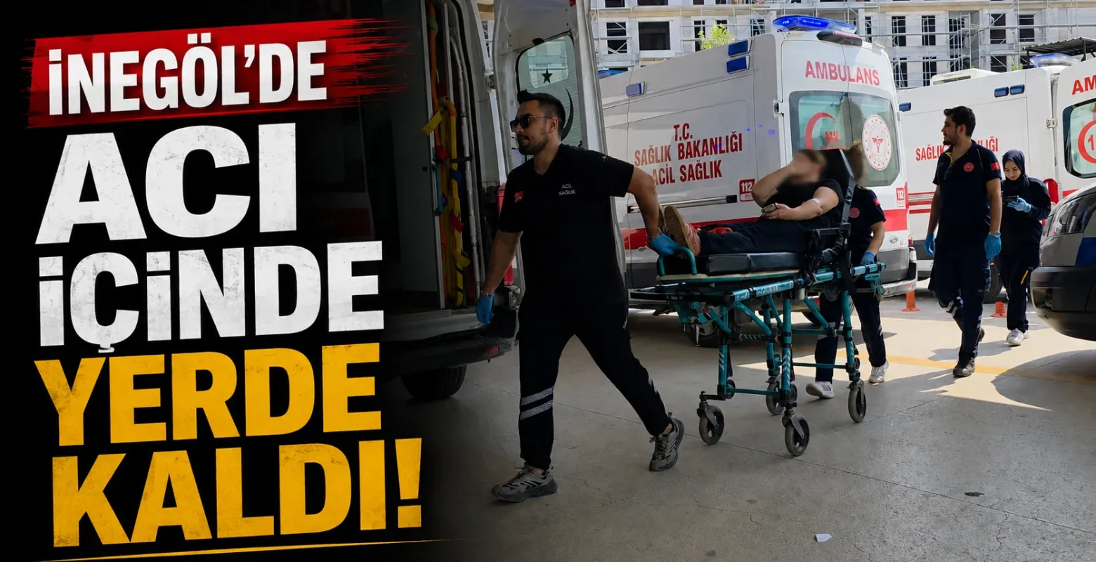 İnegöl'de acı içinde yerde kaldı!