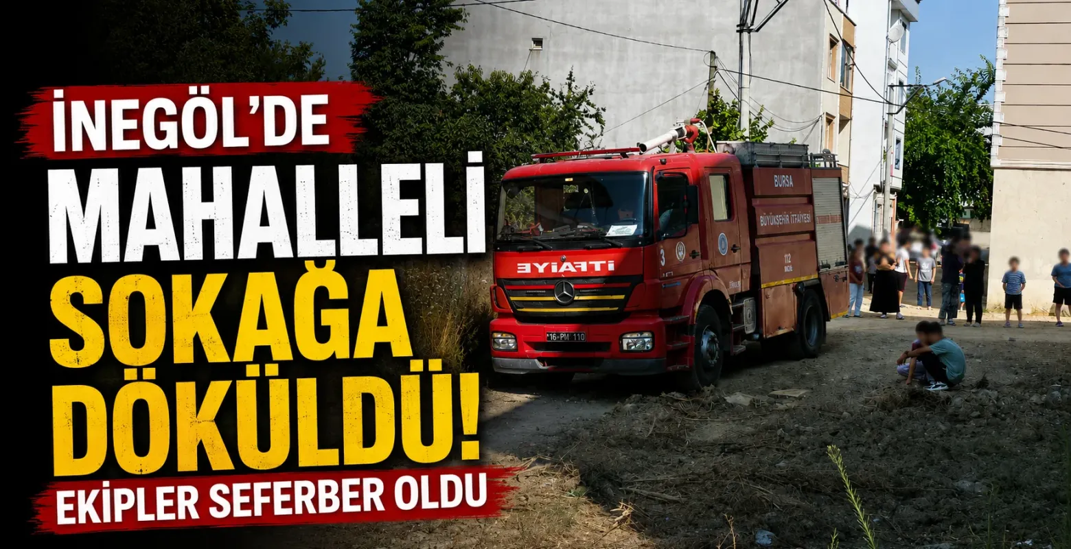 İnegöl'de mahalleli sokağa döküldü! Ekipler seferber oldu
