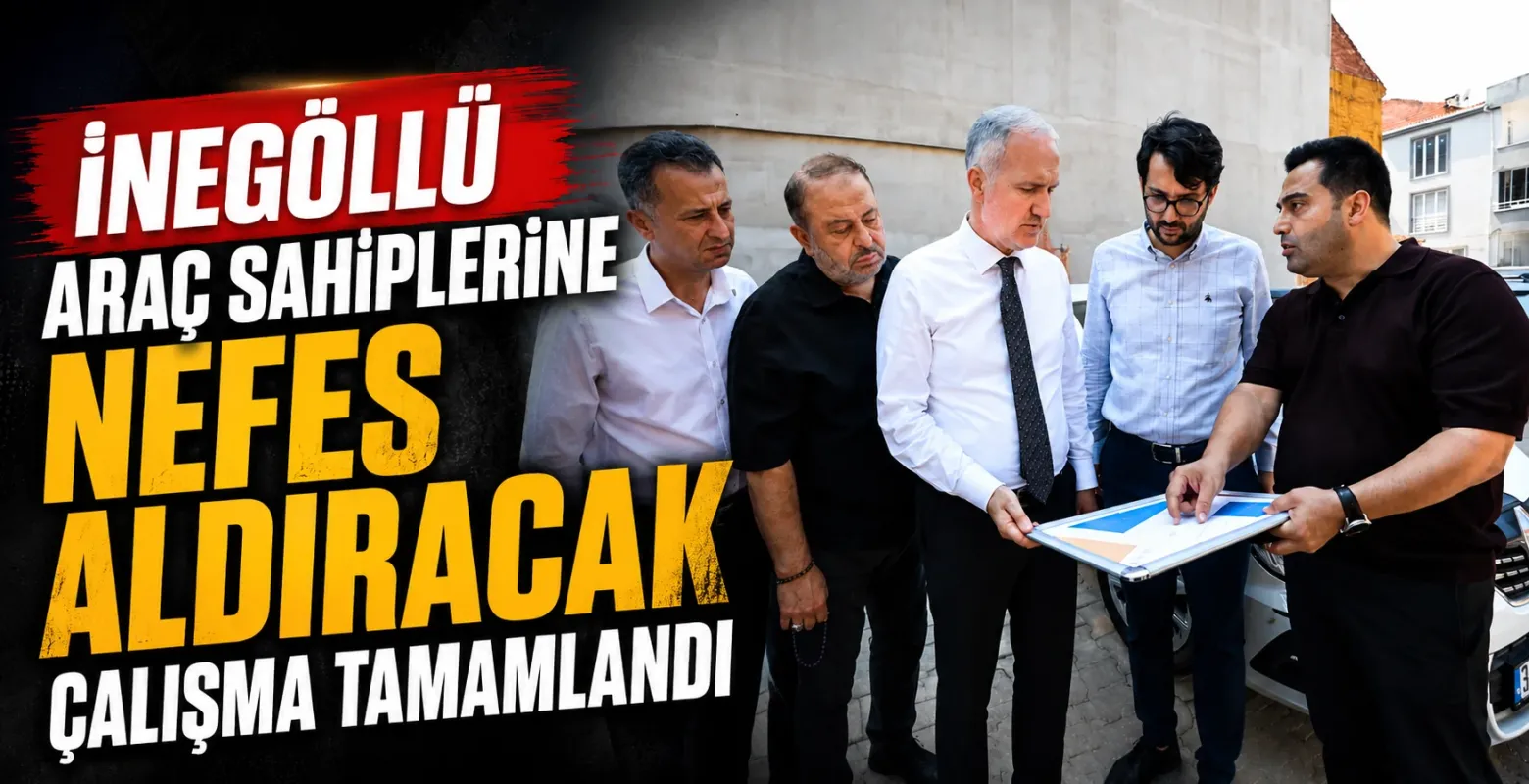 İnegöl’de Otopark Sorununa Yeni Çözüm: 16 Araçlık Alan Açıldı