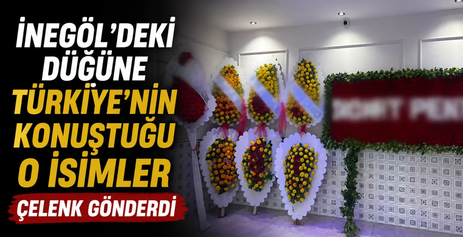 İnegöl’deki düğüne Sedat Peker ve Alaattin Çakıcı’dan çelenk