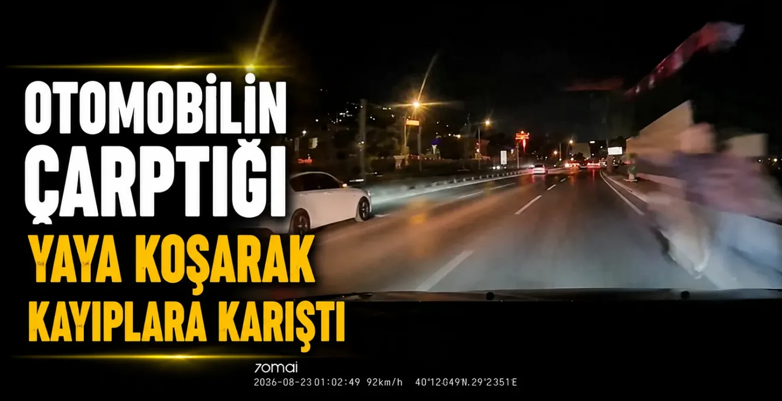 Otomobilin çarptığı yaya koşarak kayıplara karıştı