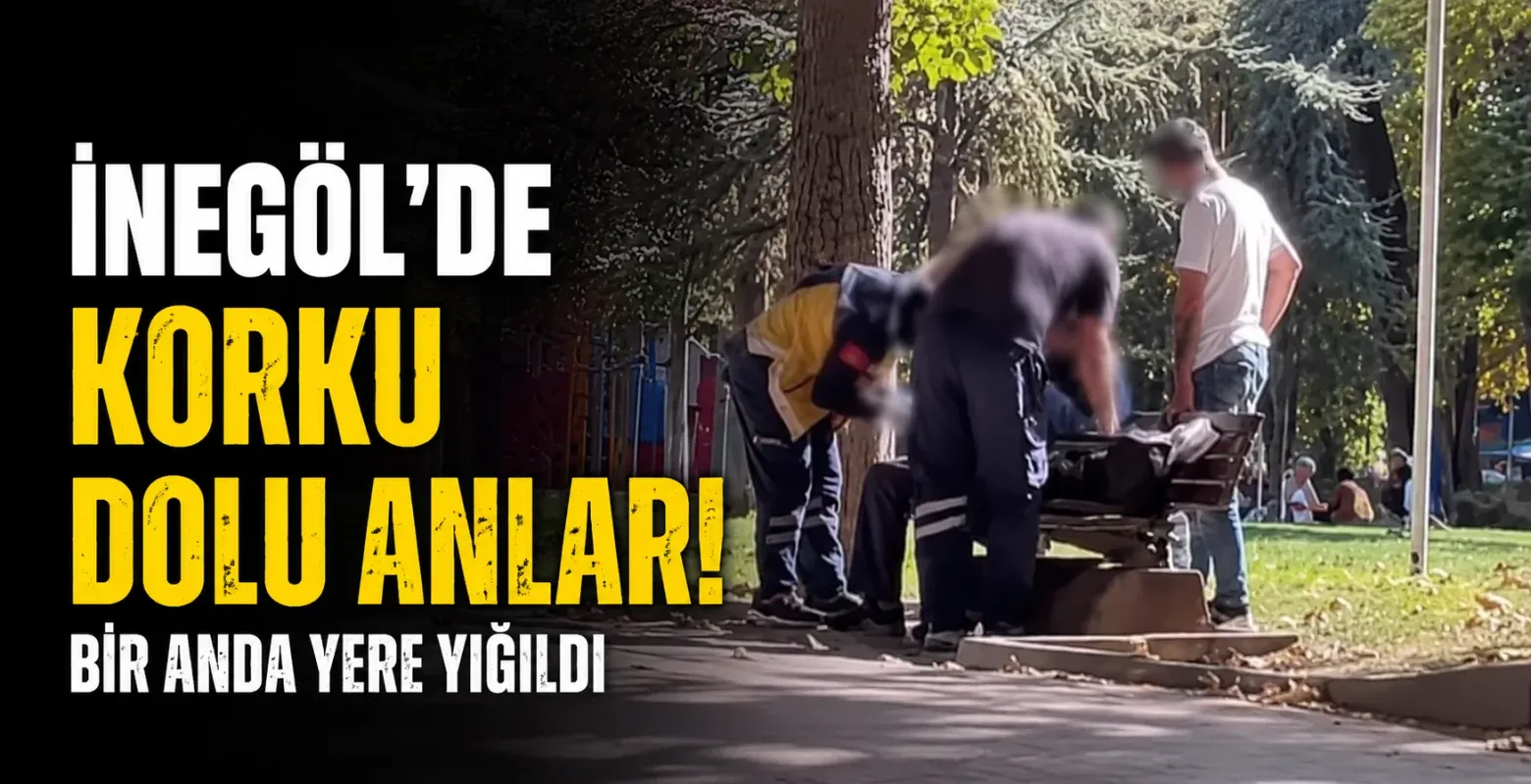İnegöl'de korku dolu anlar! Bir anda yere yığıldı