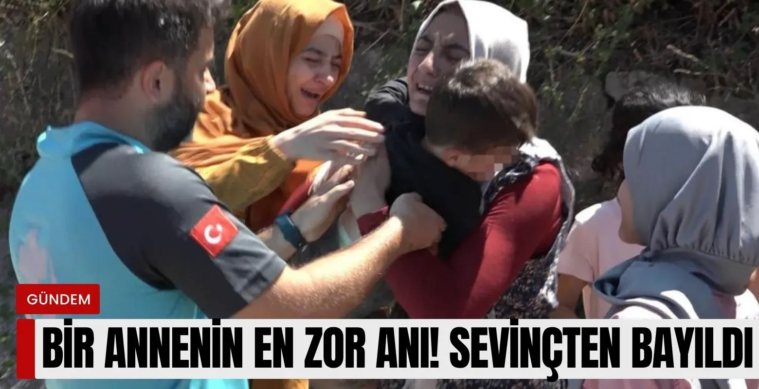 Bir annenin en zor anı! Sevinçten bayıldı