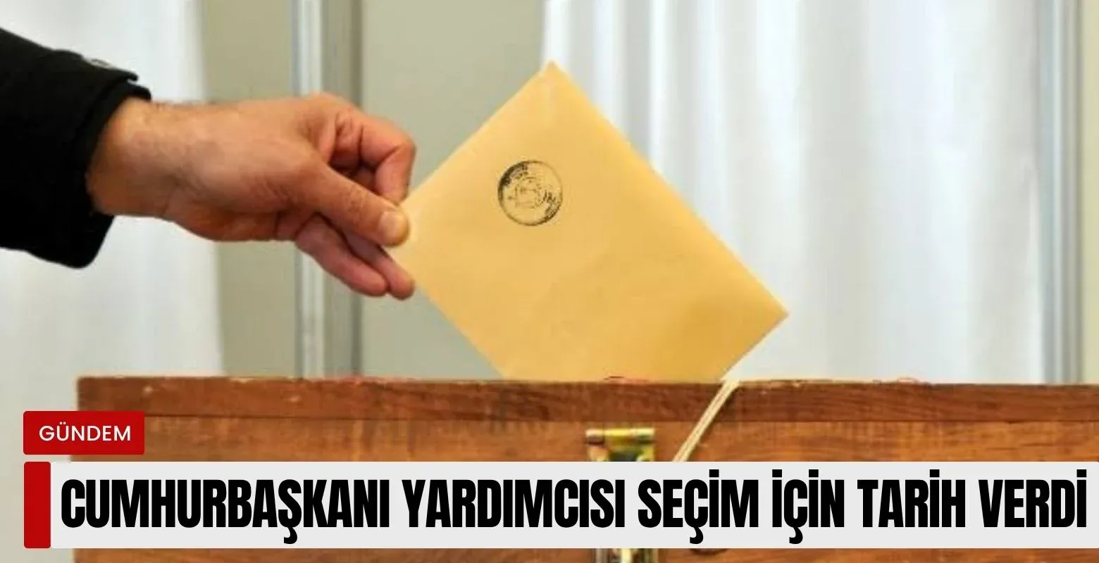 Cumhurbaşkanı yardımcısı seçim için tarih verdi!