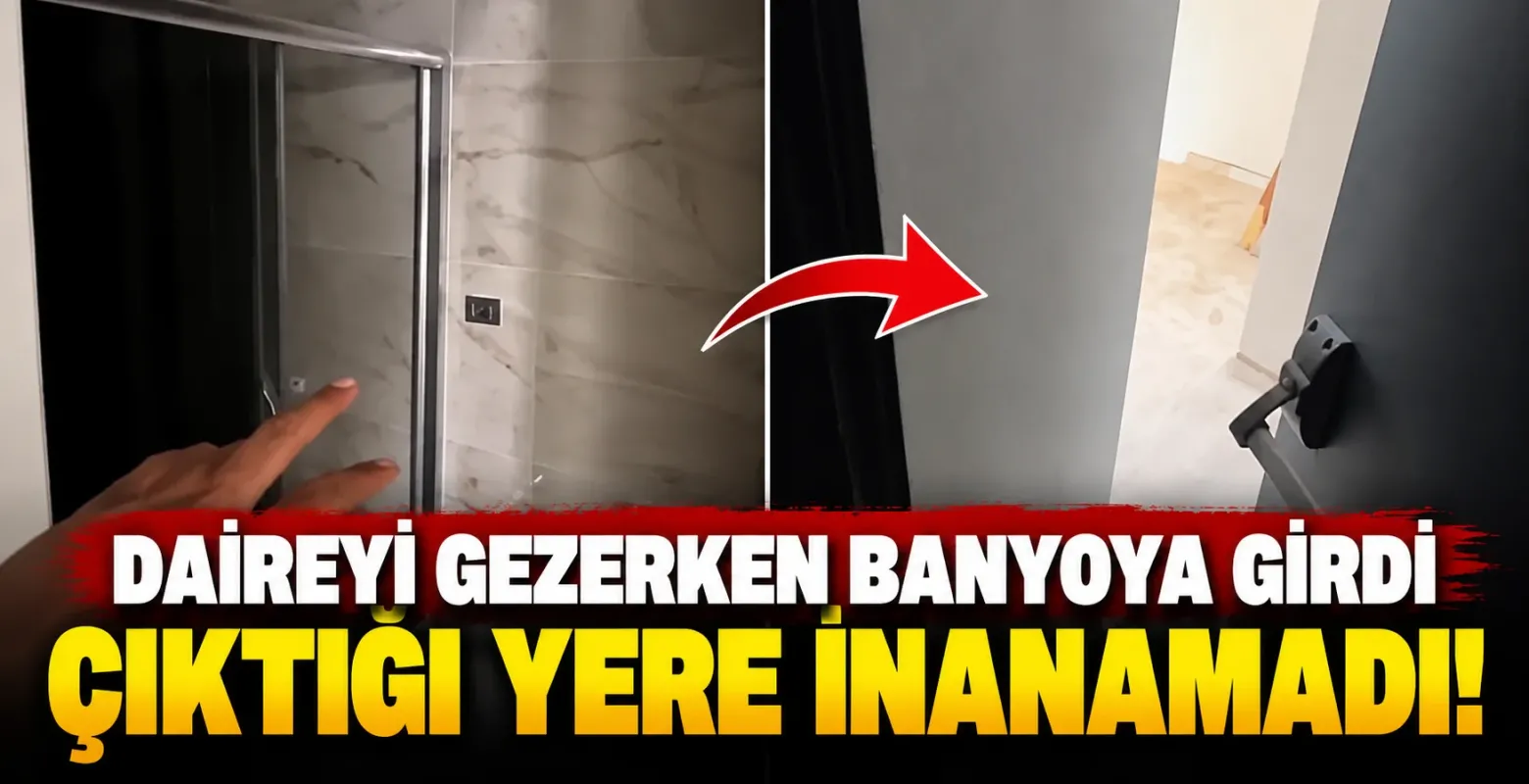 Daireyi gezerken banyoya girdi, çıktığı yere inanamadı!