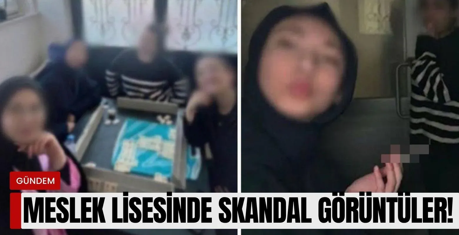 Meslek lisesinde skandal görüntüler!