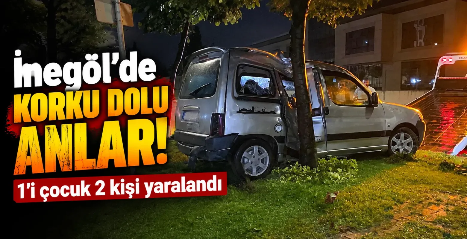 İnegöl'de korku dolu anlar! 1'i çocuk 2 kişi yaralandı