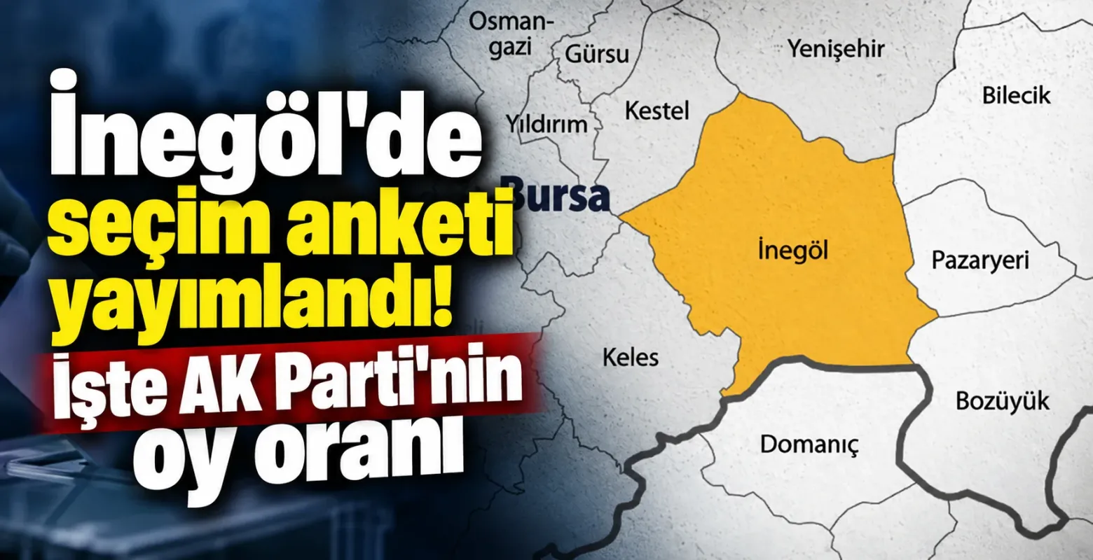 İnegöl’de seçim anketi yayımlandı! İşte AK Parti'nin oy oranı