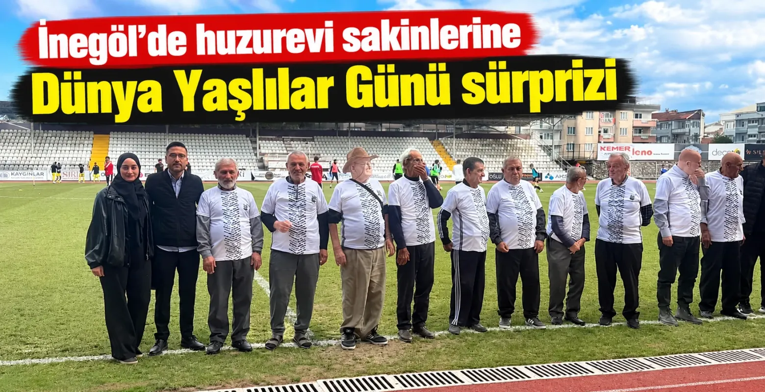 İnegöl’de huzurevi sakinlerine Dünya Yaşlılar Günü sürprizi