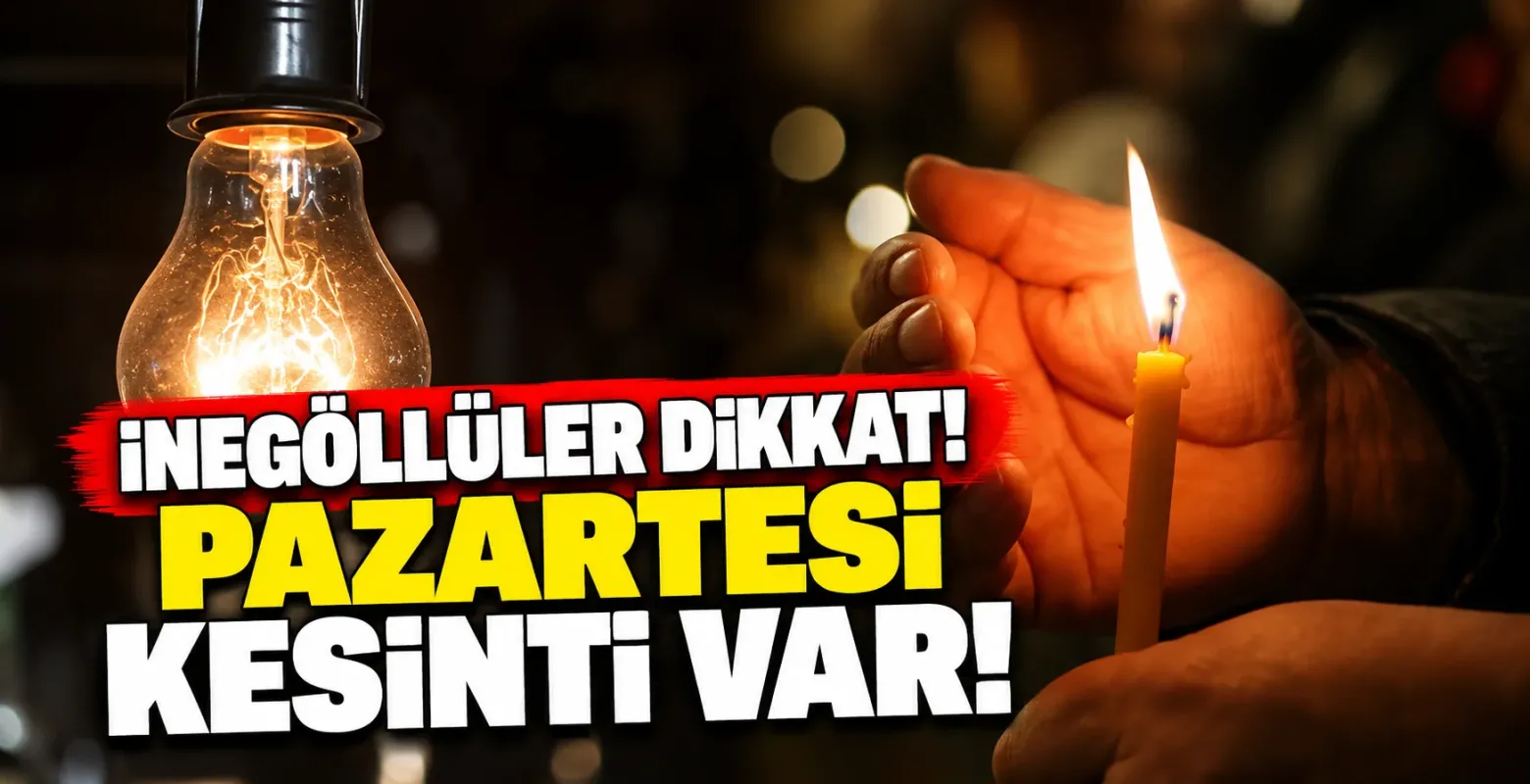 İnegöllüler dikkat! Pazartesi kesinti var