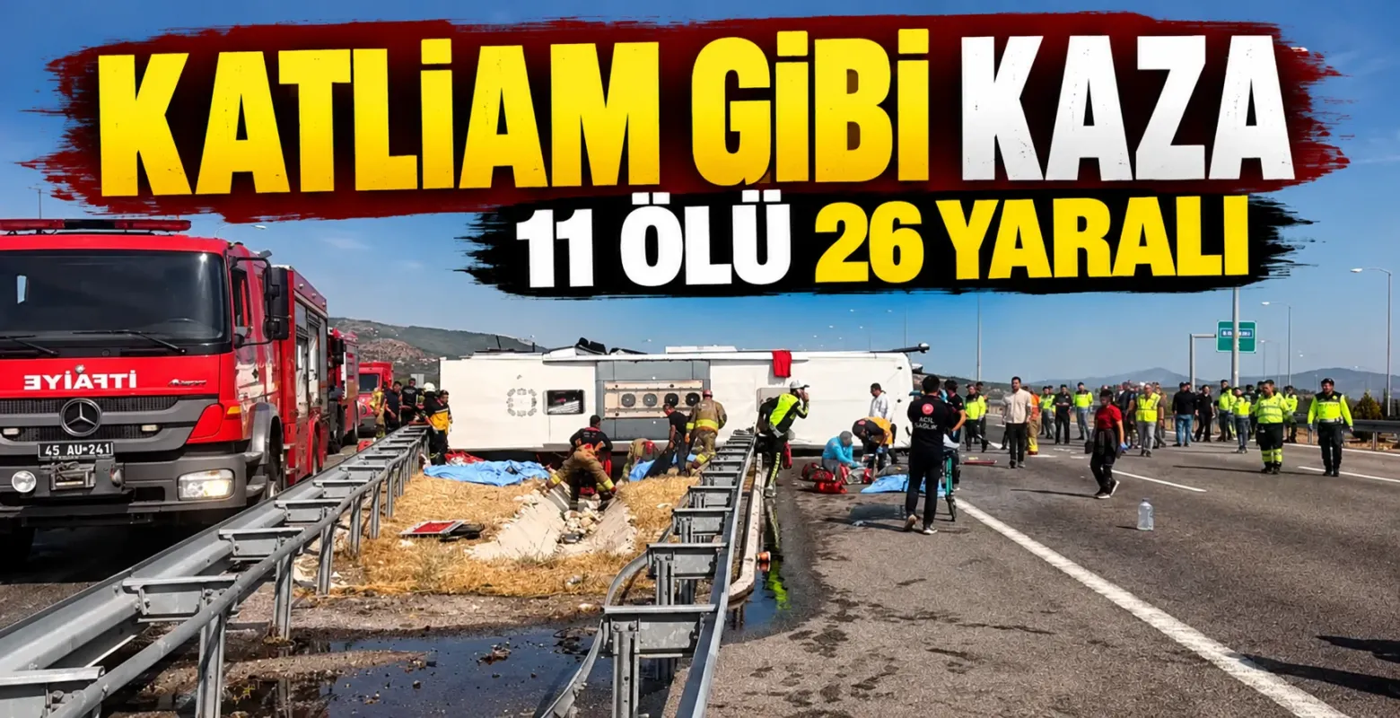 Manisa Akhisar'da tır ile yolcu otobüsü çarpıştı: 11 ölü