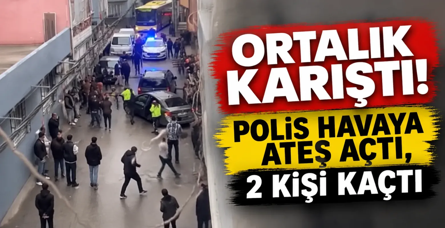Ortalık Karıştı! Polis Havaya Ateş Açtı, 2 Kişi Kaçtı