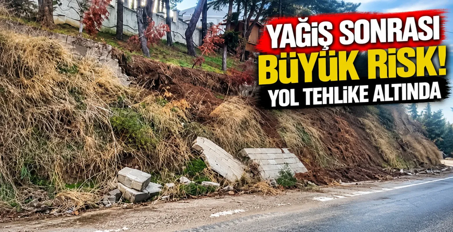 Yağış Sonrası Büyük Risk! Yol Tehlike Altında