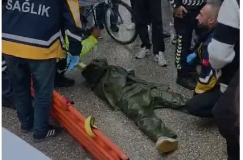İnegöl'de Korkutan Kaza! Polis Bir An Olsun Yanından Ayrılmadı