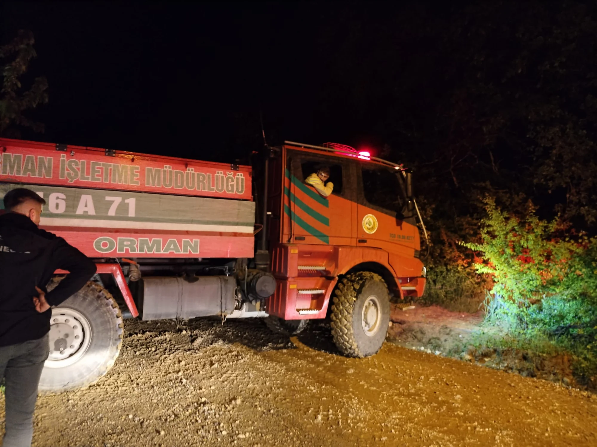 İnegöl'de düşen yıldırım yangına neden oldu