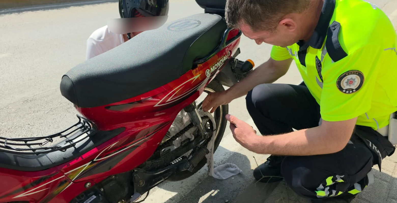 İnegöl'de eteği motosiklete dolanan kadın dehşeti yaşadı!