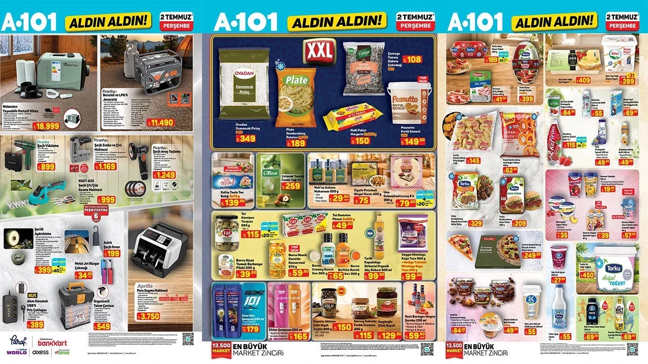 A101 2 Temmuz 2026 Aktüel Kataloğu Yayınlandı! Portatif Klima, QLED TV ve Elektrikli Bisiklet Geliyor
