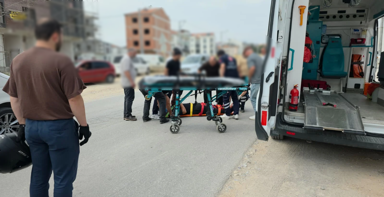 İnegöl'de Kamyondan Kaçarken Kaza Yaptı! Hastaneye Kaldırıldı