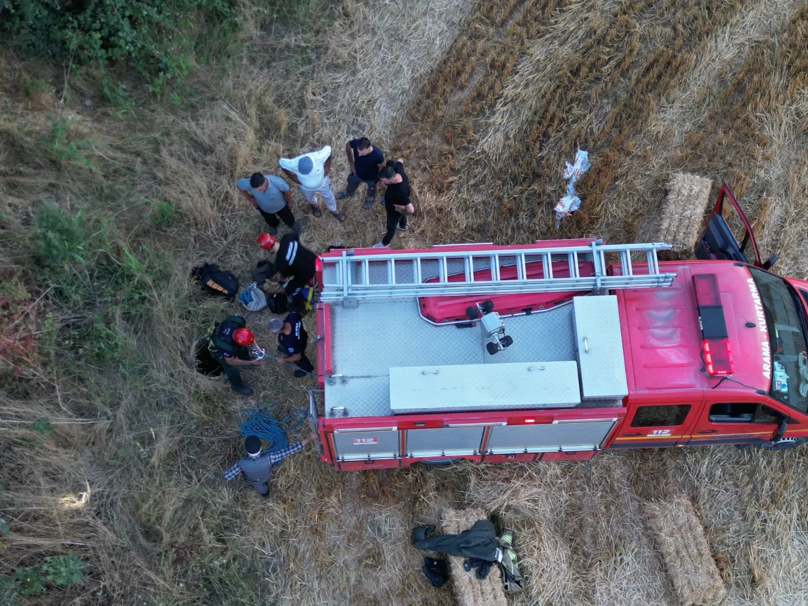 İnegöl'de yağmur suyu logarına düştü! İtfaiye seferber oldu