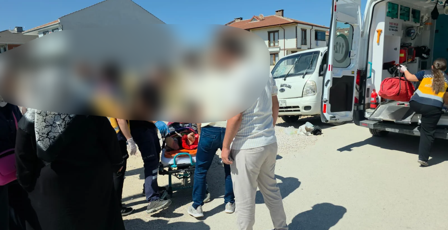 İnegöl'de kamyonetin çarptığı kadın ağır yaralandı!