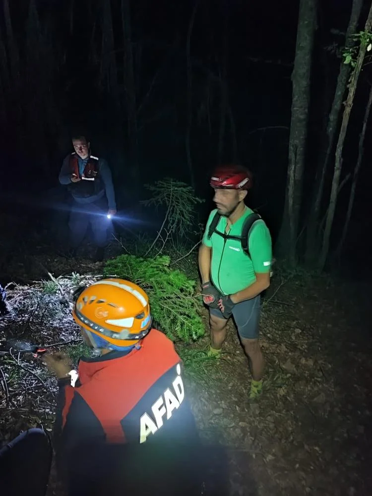 Bisikletiyle Mahsur Kaldı! Dronla Kurtarıldı