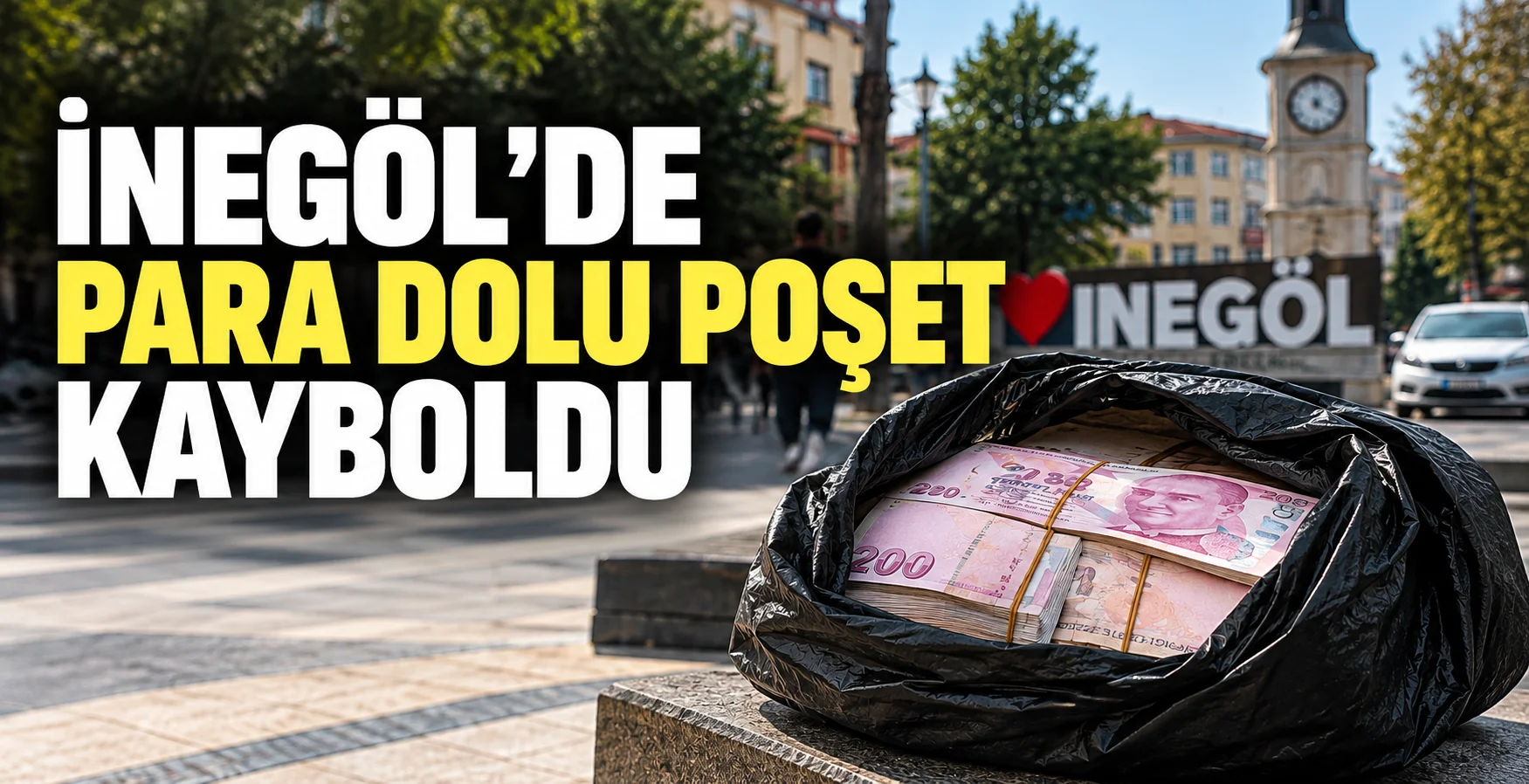 İnegöl’de para dolu poşet kayboldu!