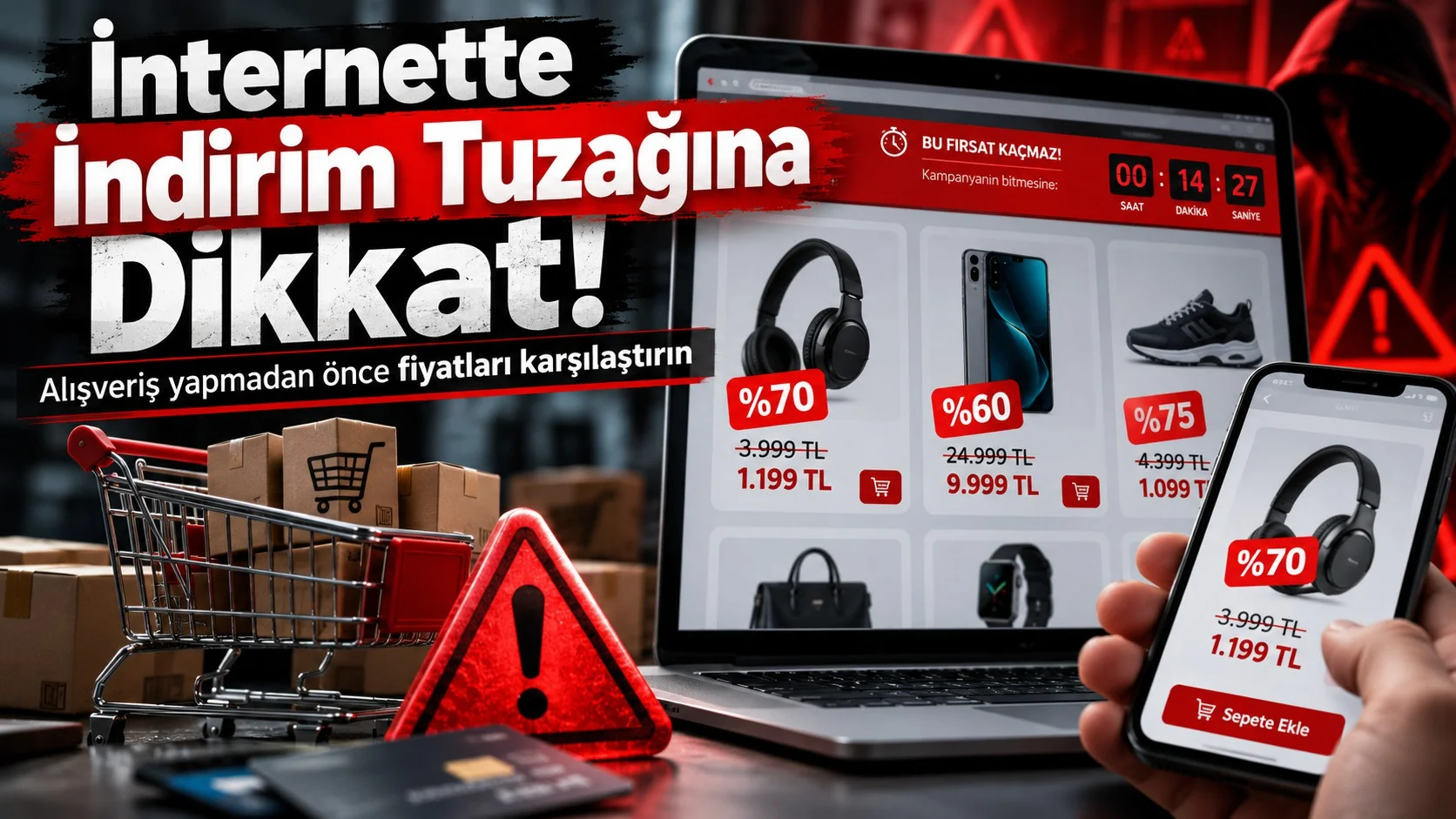İnternette indirim tuzağına karşı alışveriş uyarısı